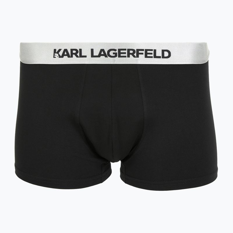 Férfi boxeralsó KARL LAGERFELD Elastic Trunk 3 pár black/white/grey 4