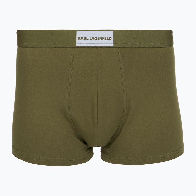 Férfi boxeralsók KARL LAGERFELD Essential Logo Trunk 7 pár olive/clear sky/excalibur 3