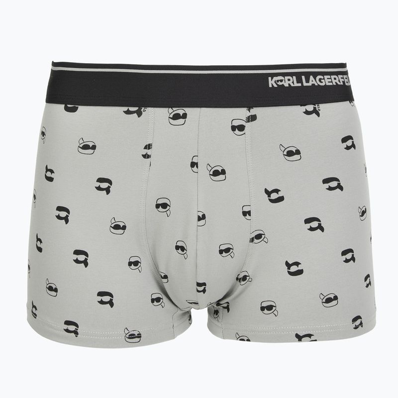 Férfi boxeralsó KARL LAGERFELD Ikon Aop Trunk 3 pár karl dot/ash black 2