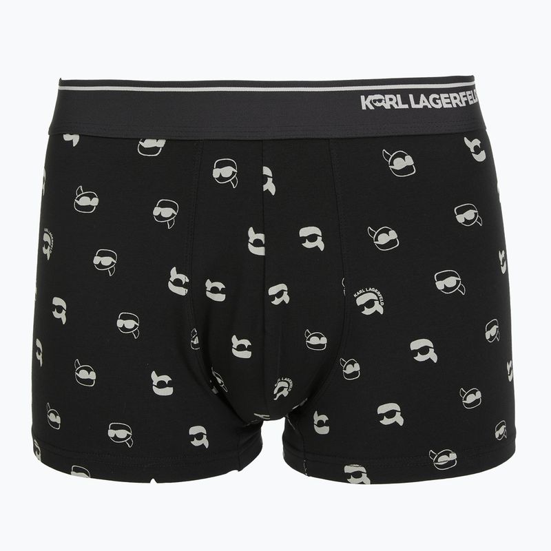 Férfi boxeralsó KARL LAGERFELD Ikon Aop Trunk 3 pár karl dot/ash black 3