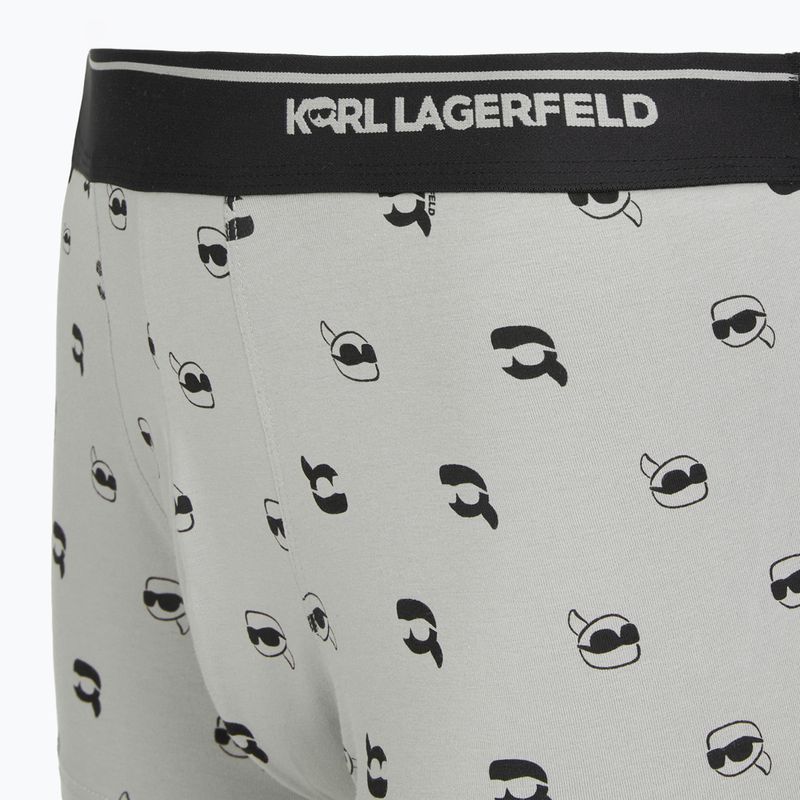 Férfi boxeralsó KARL LAGERFELD Ikon Aop Trunk 3 pár karl dot/ash black 6