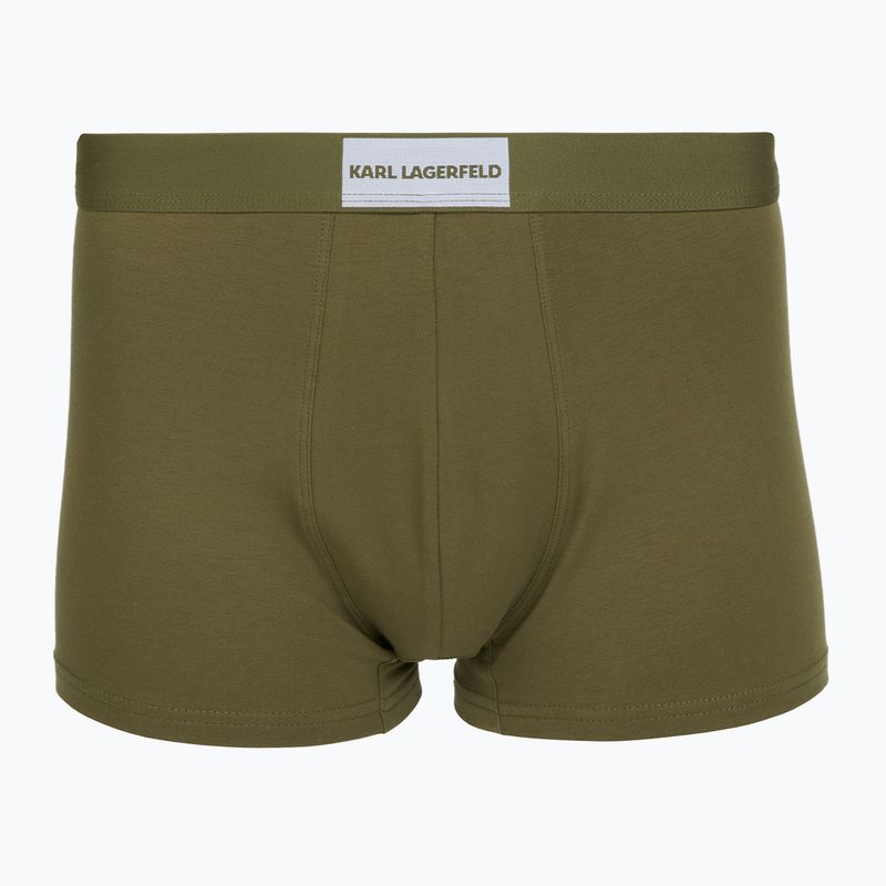 Férfi boxeralsók KARL LAGERFELD Essential Logo Trunk 3 pár olive/clear sky/excalibur 4