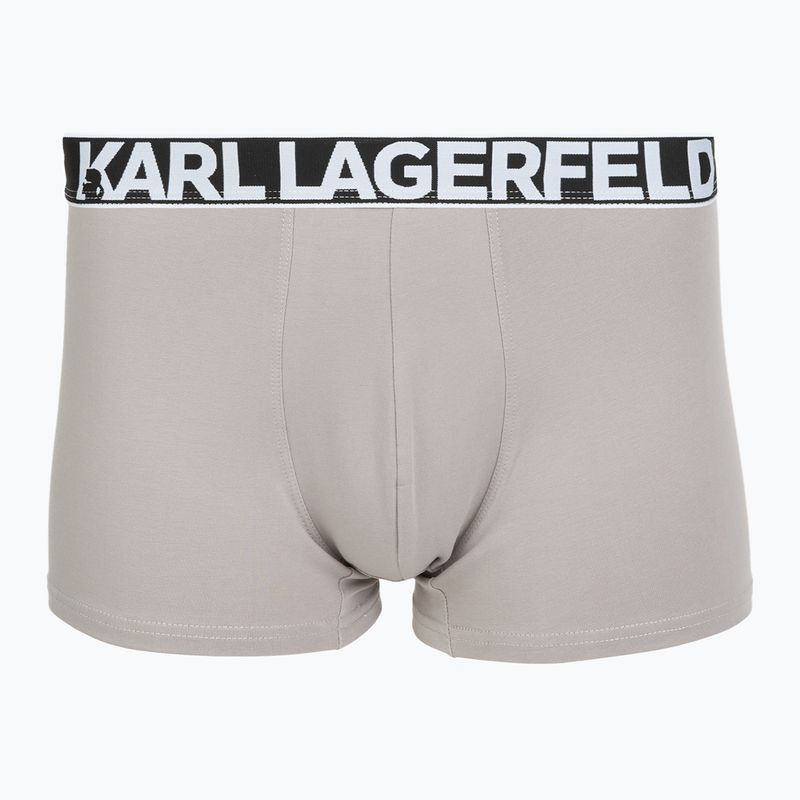 Férfi boxeralsó KARL LAGERFELD Bold Elastic Trunk 3 pár windsor/black/ash 2