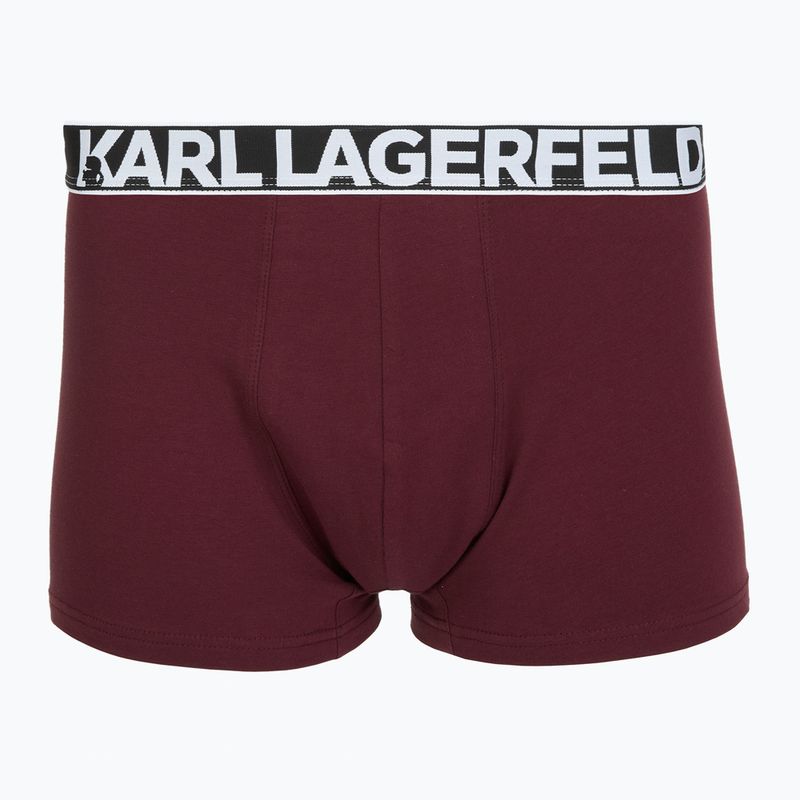 Férfi boxeralsó KARL LAGERFELD Bold Elastic Trunk 3 pár windsor/black/ash 3