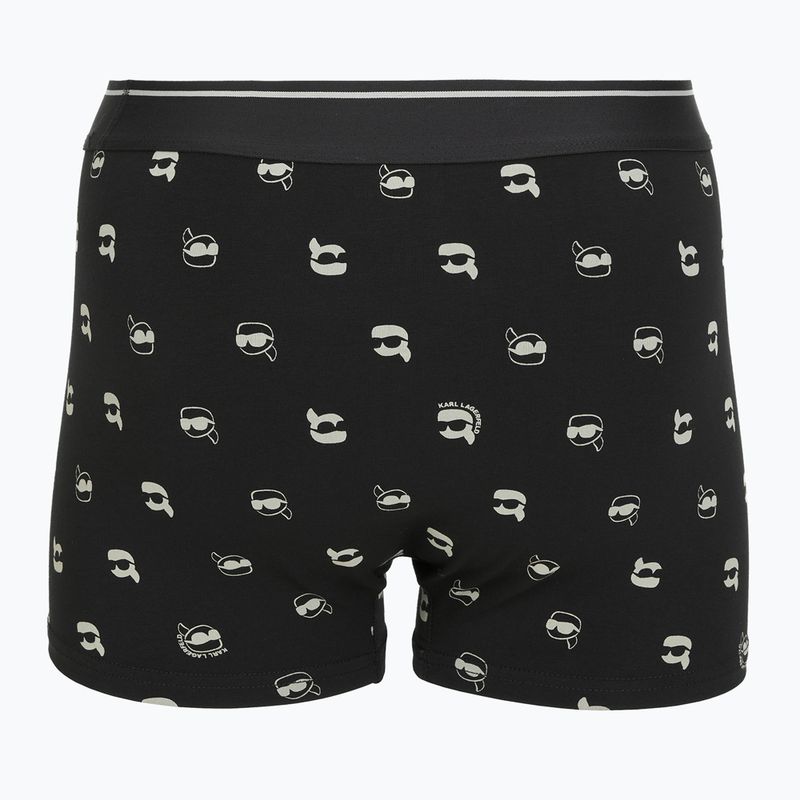 Férfi boxeralsó + zokni szett KARL LAGERFELD Ikon Trunk aop karl dot black 3