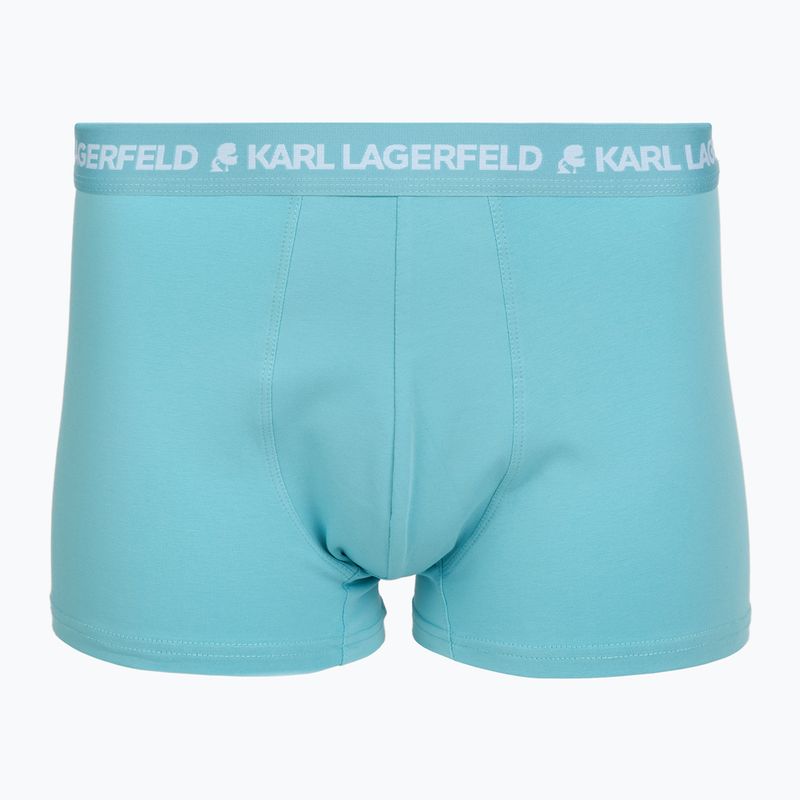 Férfi boxerek KARL LAGERFELD Logo Trunk Multiband 3 pár dark sea/indigo/blue 2