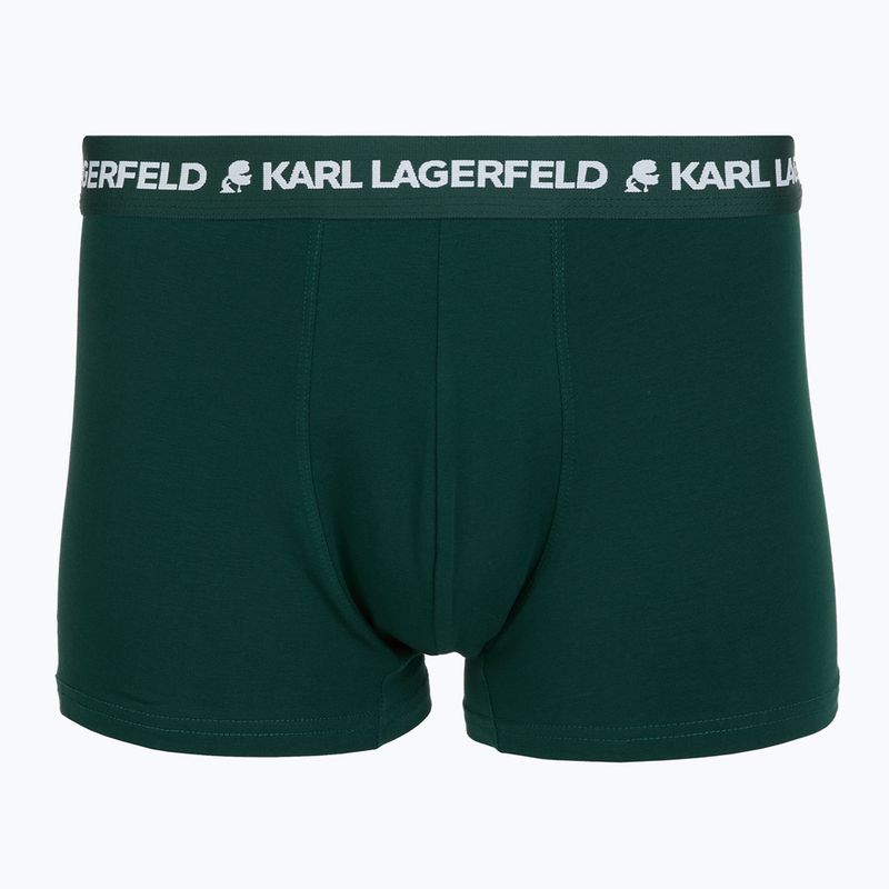 Férfi boxerek KARL LAGERFELD Logo Trunk Multiband 3 pár dark sea/indigo/blue 4