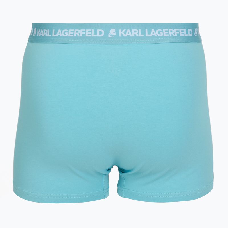 Férfi boxerek KARL LAGERFELD Logo Trunk Multiband 3 pár dark sea/indigo/blue 5