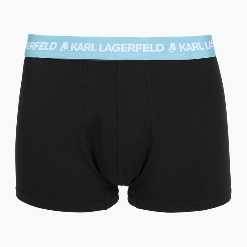 Férfi boxeralsók KARL LAGERFELD Logo Trunk Colorband 3 pár dark sea/indigo/blue 2