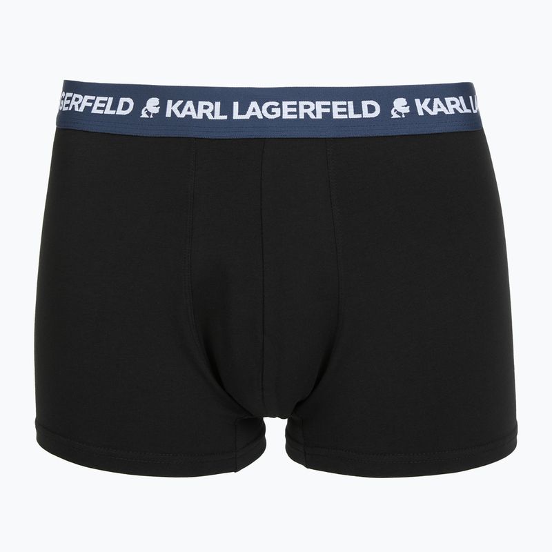 Férfi boxeralsók KARL LAGERFELD Logo Trunk Colorband 3 pár dark sea/indigo/blue 5