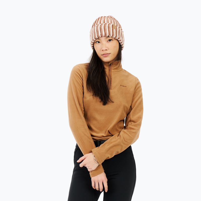 Női pulóver Protest PRTRemutez 1/4 Zip Active teddy brown 4