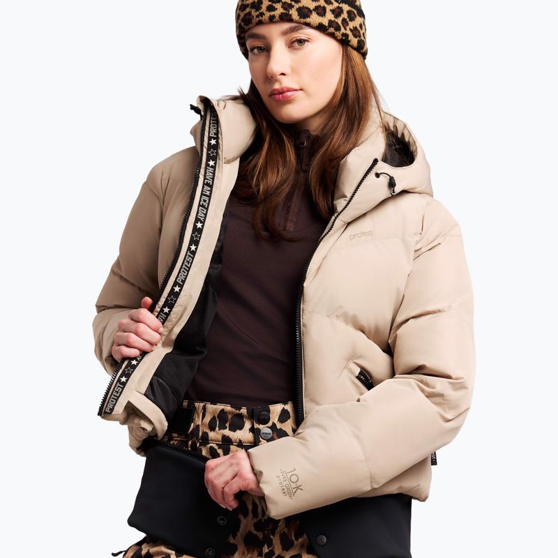 Női snowboarddzseki Protest PRTPreppydos Zipshift bamboobeige 4