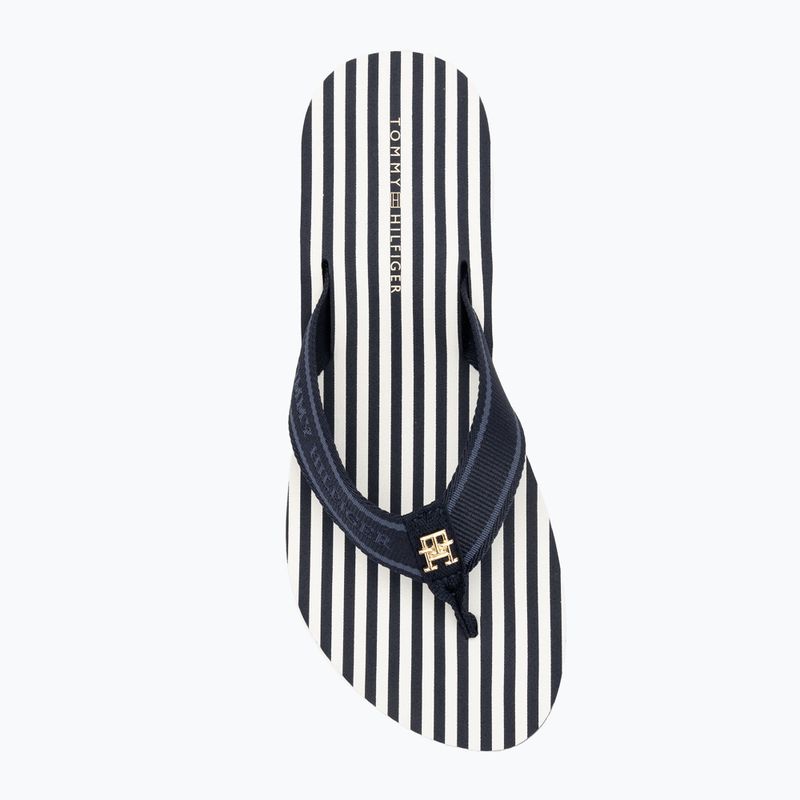 Női flip-flop papucs Tommy Hilfiger Stripes Beach Sandal space blue 5