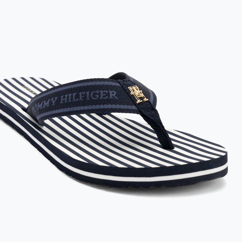 Női flip-flop papucs Tommy Hilfiger Stripes Beach Sandal space blue 7