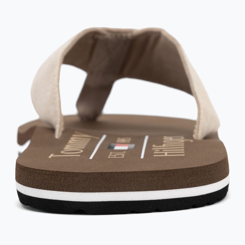 Férfi flip-flop papucs Tommy Hilfiger Chambray Beach Sandal beige 6