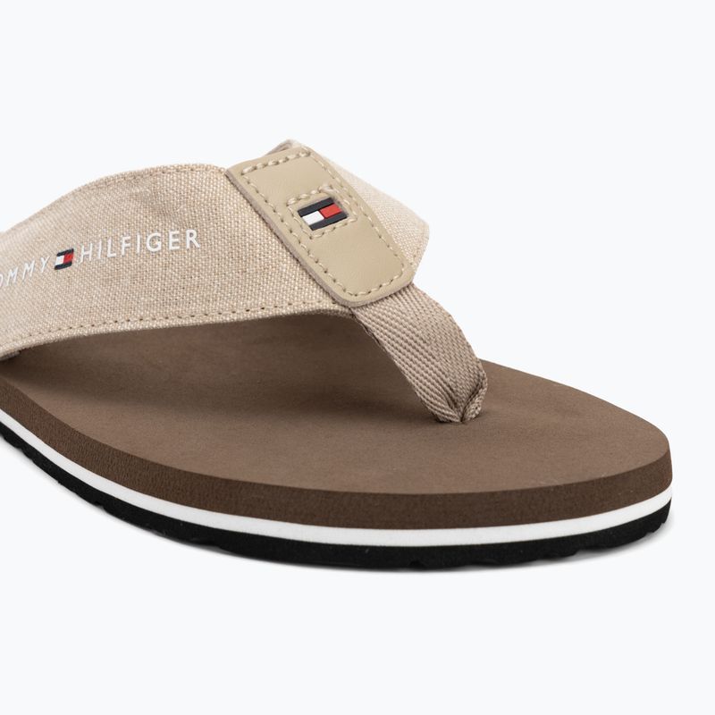 Férfi flip-flop papucs Tommy Hilfiger Chambray Beach Sandal beige 7