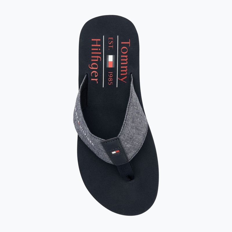 Férfi flip-flop papucs Tommy Hilfiger Chambray Beach Sandal desert sky 5