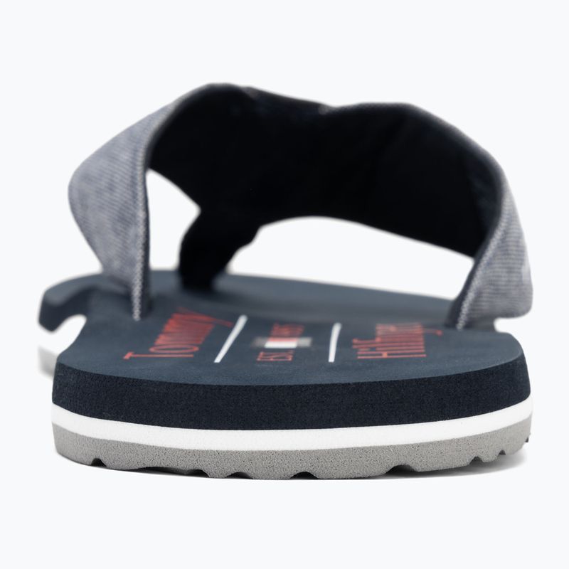 Férfi flip-flop papucs Tommy Hilfiger Chambray Beach Sandal desert sky 6