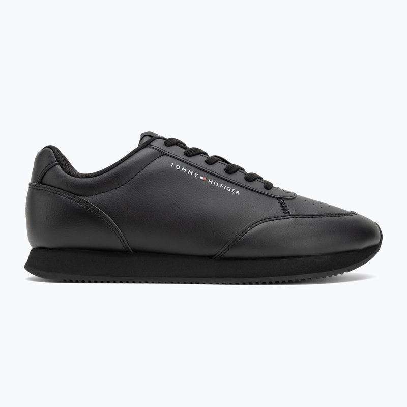 Férfi Tommy Hilfiger Lo Runner Pu Mix fekete cipő 2