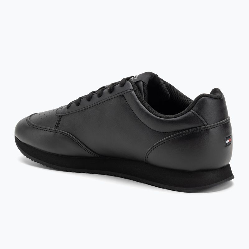 Férfi Tommy Hilfiger Lo Runner Pu Mix fekete cipő 3