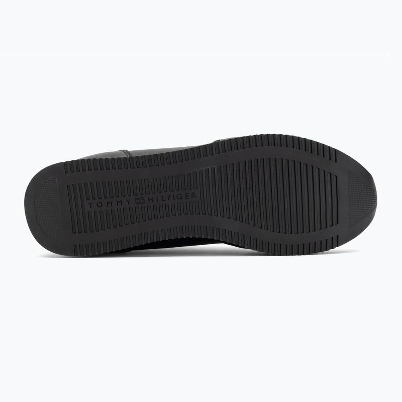Férfi Tommy Hilfiger Lo Runner Pu Mix fekete cipő 4
