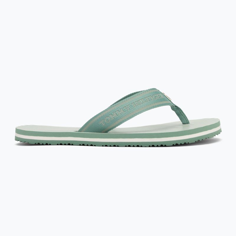 Női flip-flop papucs Tommy Hilfiger Stripes Beach Sandal charming green 2