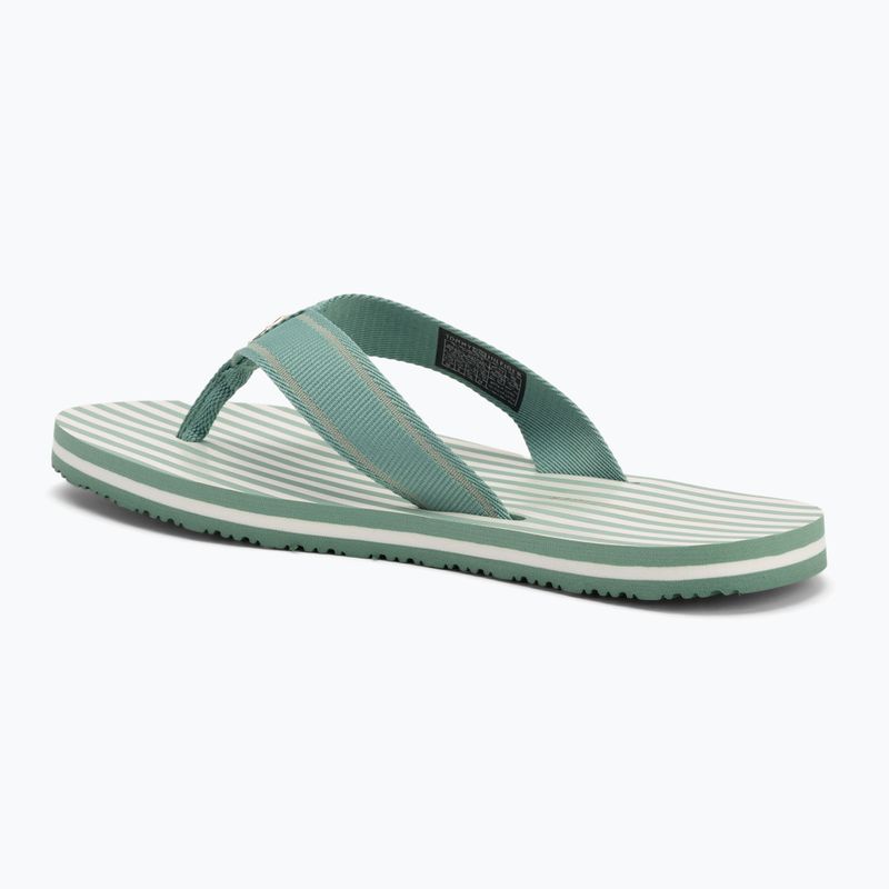 Női flip-flop papucs Tommy Hilfiger Stripes Beach Sandal charming green 3