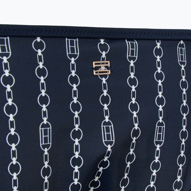 Tommy Hilfiger Cheeky String fürdőruha alsó oldalsó nyakkendő nyomtatás zászlós lánc sötét éjszakai tengerészgyalogság 3