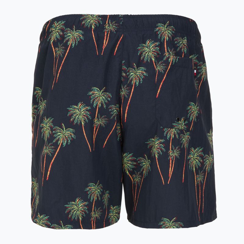 Tommy Hilfiger férfi Medium Drawstring Print pálma trópusi aop sivatagi égbolt fürdőnadrág 2