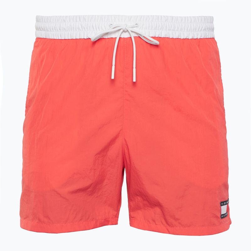 Tommy Hilfiger férfi Medium zsinórral húzható rózsaszín pipacsos úszónadrág
