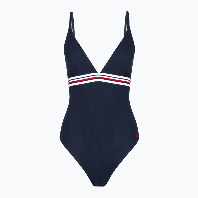 Tommy Hilfiger női Triangle One Piece Rp Ext fürdőruha dark night navy sötét éjszaka