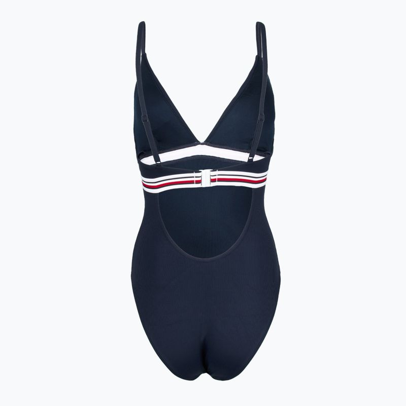 Tommy Hilfiger női Triangle One Piece Rp Ext fürdőruha dark night navy sötét éjszaka 2