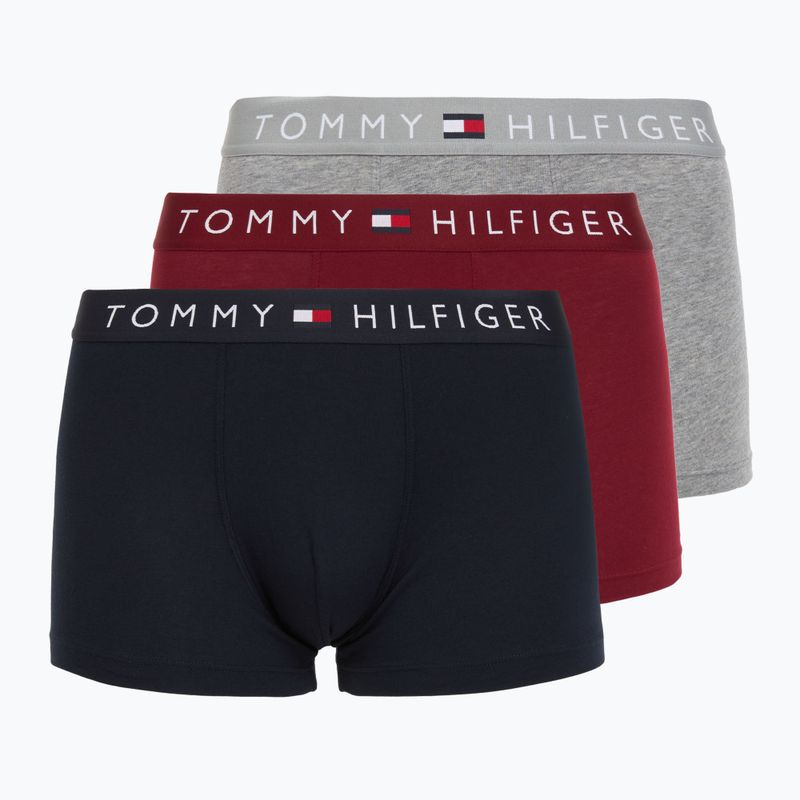 Tommy Hilfiger férfi boxeralsó UM0UM03521 3 pár sivatagi égbolt/középszürke szürke szőr/piros