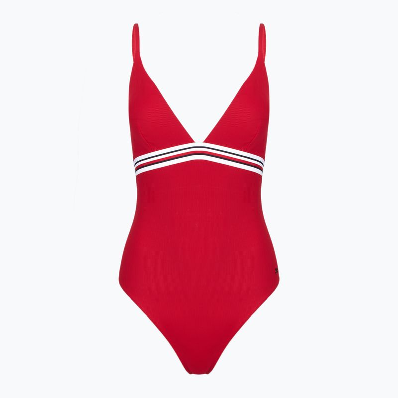 Tommy Hilfiger női egyrészes fürdőruha Triangle One Piece Rp Ext primer piros