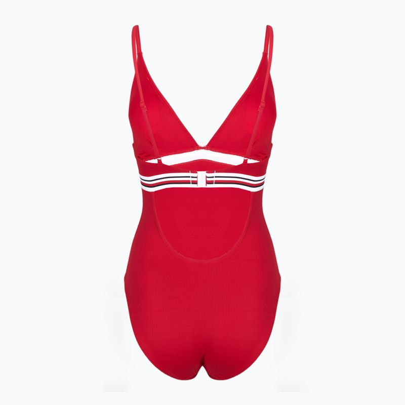 Tommy Hilfiger női egyrészes fürdőruha Triangle One Piece Rp Ext primer piros 2