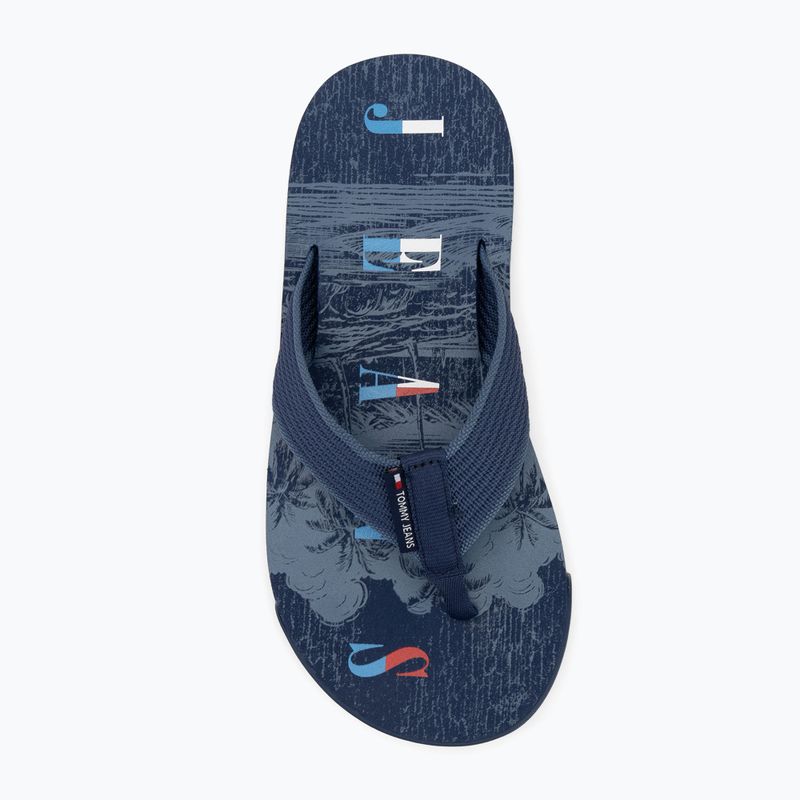 Férfi flip-flop papucs Tommy Jeans Elevated Beach Sandal velvet blue 5