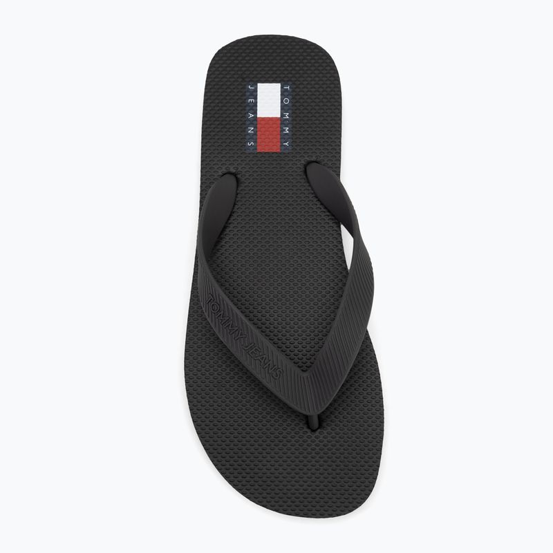 Férfi flip-flop papucs Tommy Jeans Beach Sandal black 5