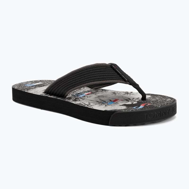 Férfi flip-flop papucs Tommy Jeans Elevated Beach Sandal black