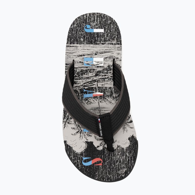 Férfi flip-flop papucs Tommy Jeans Elevated Beach Sandal black 5
