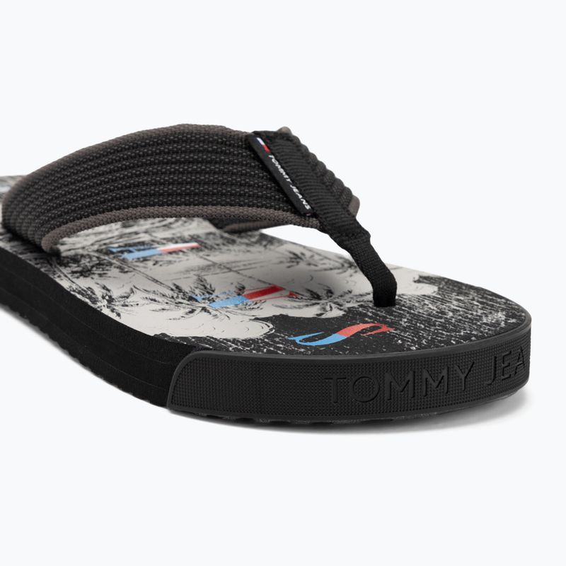 Férfi flip-flop papucs Tommy Jeans Elevated Beach Sandal black 7