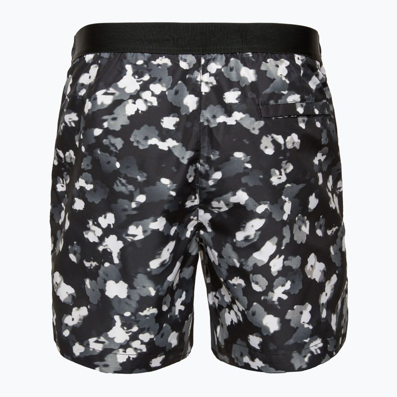 Férfi fürdőnadrág Calvin Klein KM0KM01162 Medium Drawstring-Print layered floral black 2