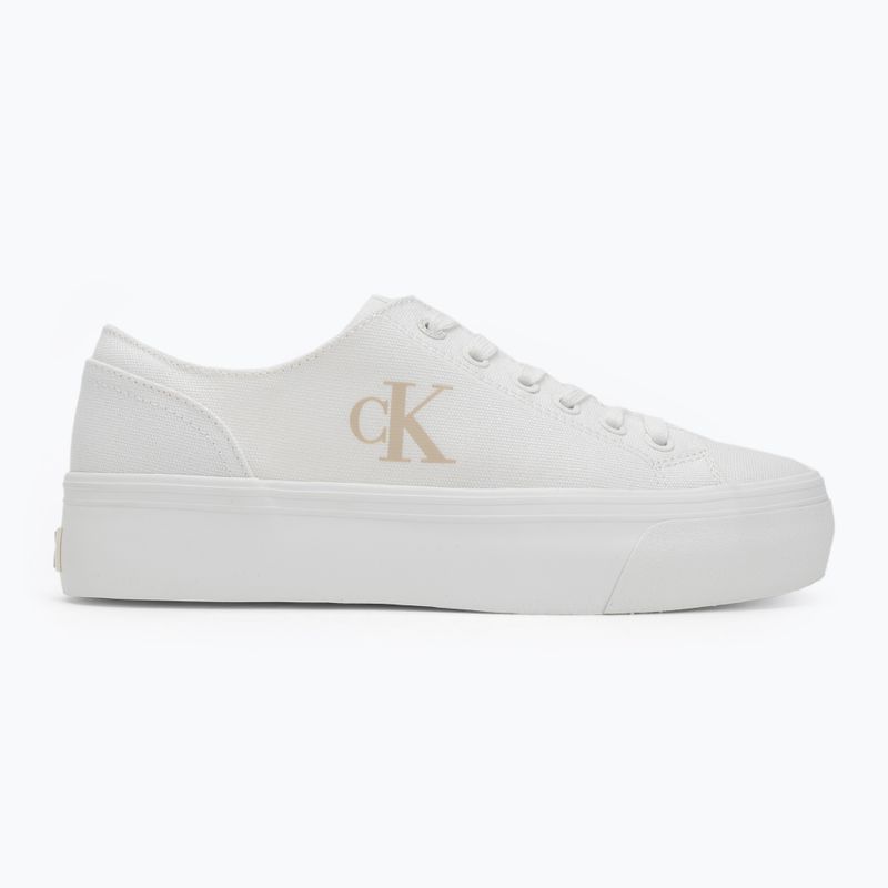 Calvin Klein női edzőcipő YW0YW01763 Vulc Flatform Low Cv MG tripla fényes fehér 2
