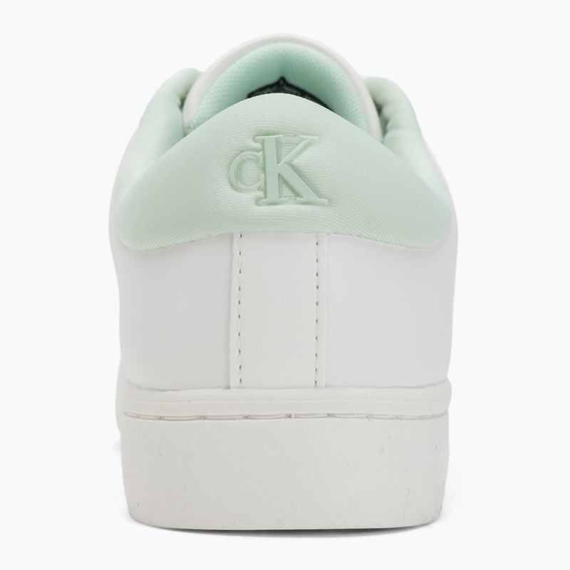 Calvin Klein női cipő YW0YW01444 Classic Cupsole Lowlaceup Lth Wn fényes fehér/holdfény jade 6
