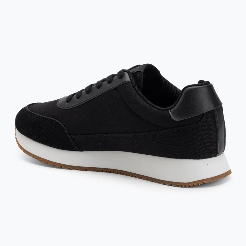 Calvin Klein női cipő YW0YW01888 Retro Runner Low Laceup Canvas fekete/világos fehér 3