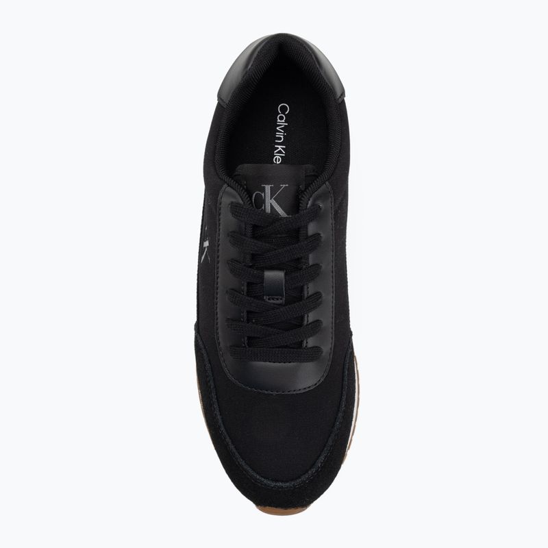 Calvin Klein női cipő YW0YW01888 Retro Runner Low Laceup Canvas fekete/világos fehér 5