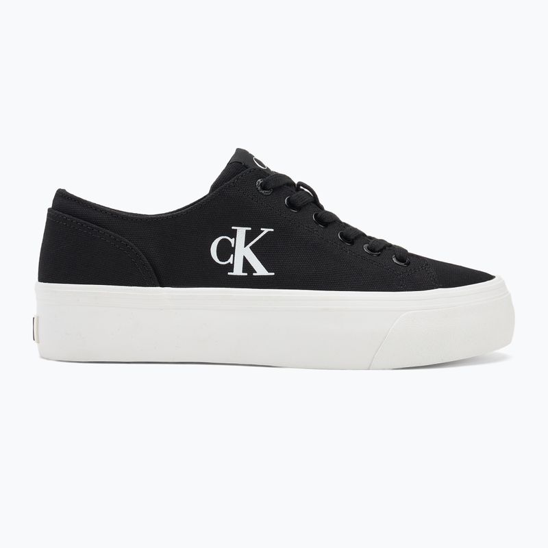Calvin Klein női tornacipő YW0YW01763 Vulc Flatform Low Cv MG fekete/fényes fehér 2