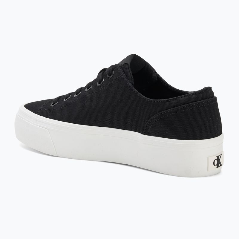 Calvin Klein női tornacipő YW0YW01763 Vulc Flatform Low Cv MG fekete/fényes fehér 3
