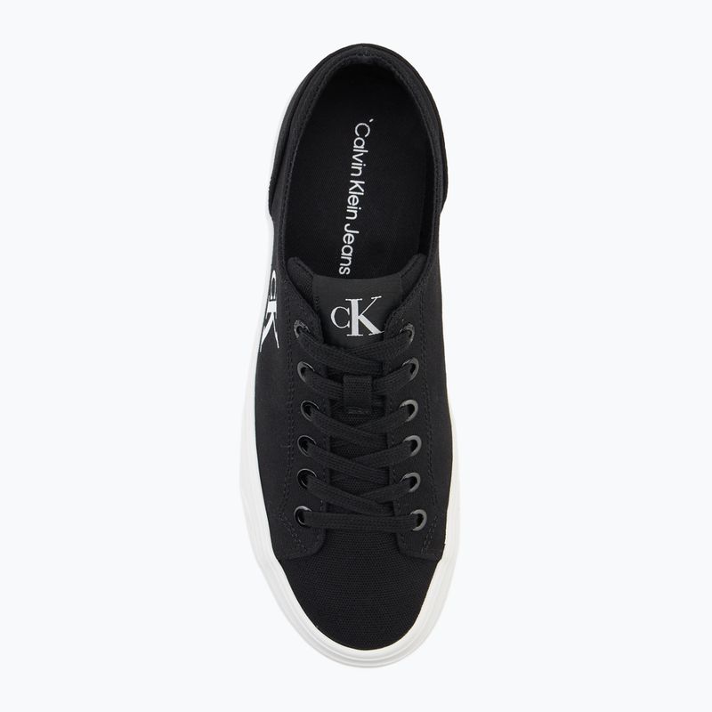 Calvin Klein női tornacipő YW0YW01763 Vulc Flatform Low Cv MG fekete/fényes fehér 5