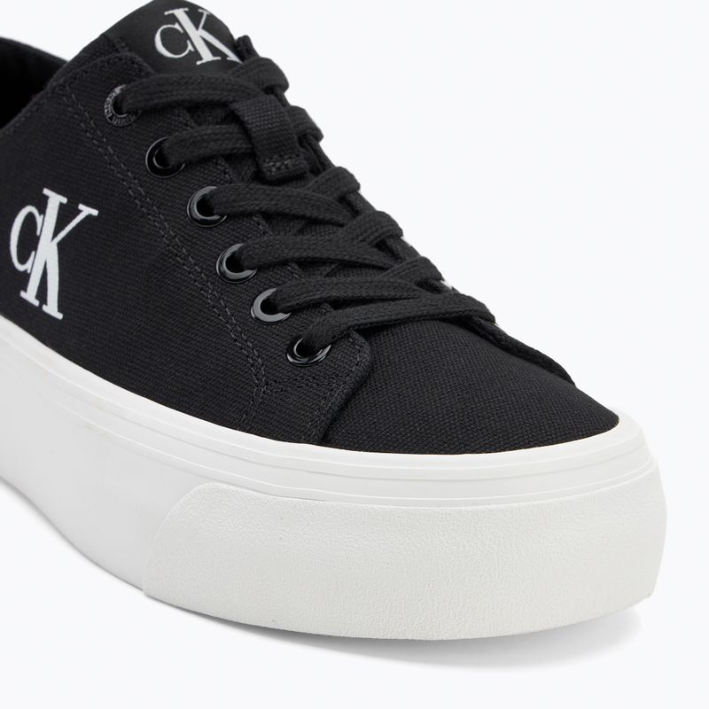 Calvin Klein női tornacipő YW0YW01763 Vulc Flatform Low Cv MG fekete/fényes fehér 7