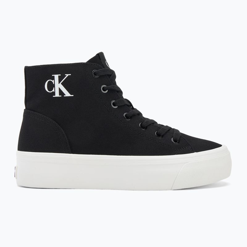 Calvin Klein női tornacipő YW0YW01764 Vulc Flatform Mid Cv Mg fekete/fényes fehér 2
